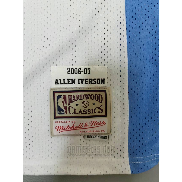 Camiseta Denver Nuggets Allen Iverson #3 Mitchell & Ness 2006-07 Blanco